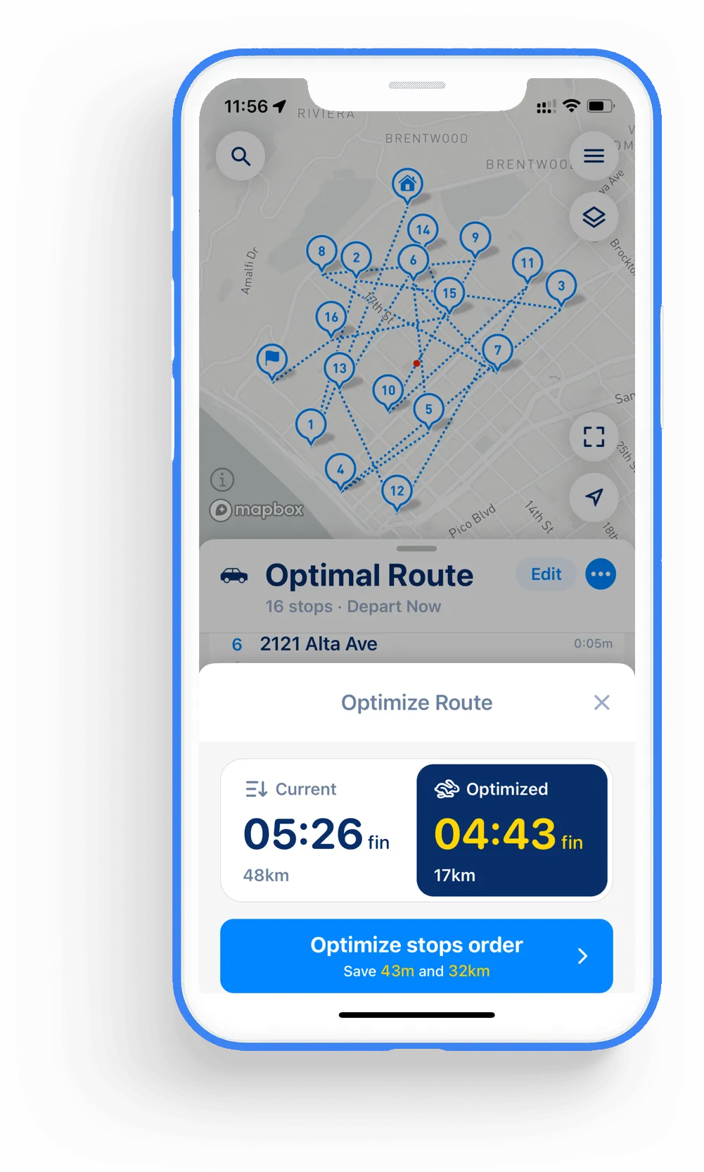 MyWay Route Planner Optimize Route